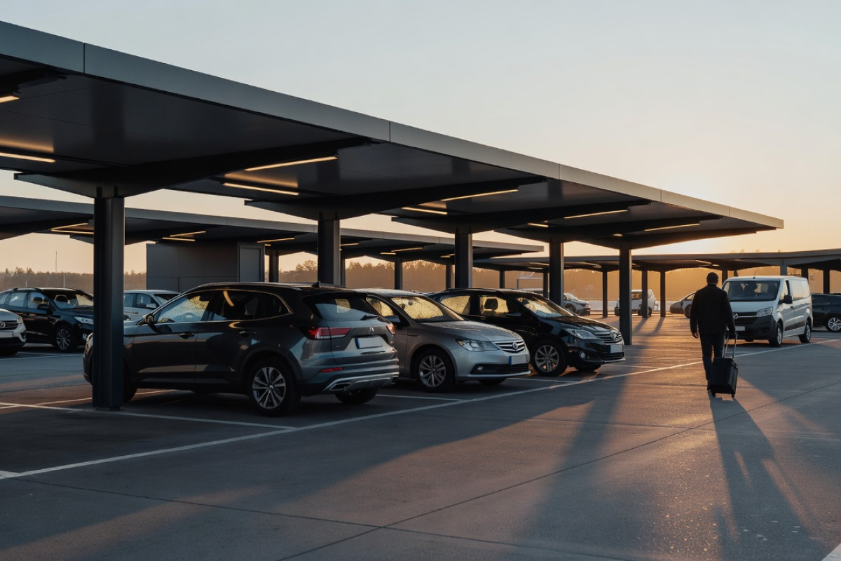 Kiedy parking pod wiatą ma sens, a kiedy otwarty wystarczy przed wylotem?